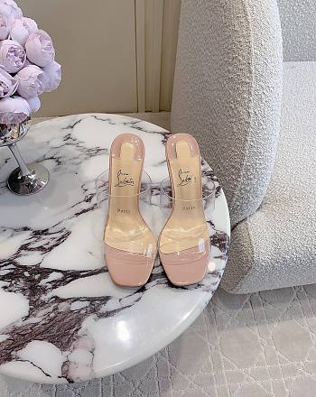 Christian Louboutin Just Nothing 85mm Mules Patent Leather And TPU Blush