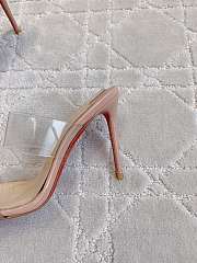 Christian Louboutin Just Nothing 85mm Mules Patent Leather And TPU Blush - 2