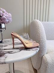 Christian Louboutin Just Nothing 85mm Mules Patent Leather And TPU Blush - 6