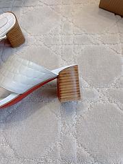 Christian Louboutin Tongamule 55mm Croc-Effect Leather White - 2