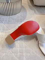 Christian Louboutin Tongamule 55mm Croc-Effect Leather White - 3