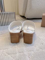 Christian Louboutin Tongamule 55mm Croc-Effect Leather White - 5