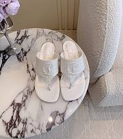 Christian Louboutin Tongamule 55mm Croc-Effect Leather White - 1