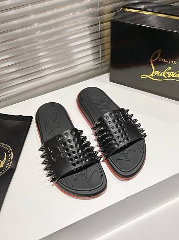 Men Christian Louboutin Take It Easy Mules Rubber Black  