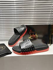 Men Christian Louboutin Take It Easy Mules Rubber Black   - 5