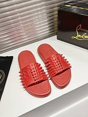 Men Christian Louboutin Take It Easy Mules Rubber Red - 1