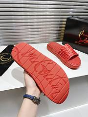 Men Christian Louboutin Take It Easy Mules Rubber Red - 2