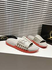 Men Christian Louboutin Take It Easy Mules Rubber Gray - 4