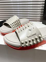 Men Christian Louboutin Take It Easy Mules Rubber Gray - 3