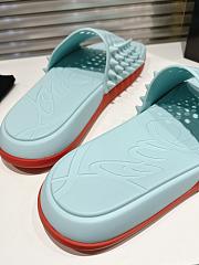 Men Christian Louboutin Take It Easy Mules Rubber Blue - 4