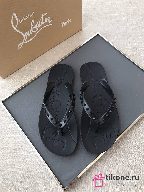 Super Loubi Flip Thongs Rubber Black - 1