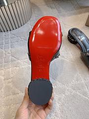 Christian Louboutin Pyramule 30mm Mules Waxed Calf Leather Black  - 6