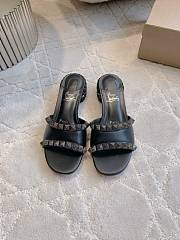 Christian Louboutin Pyramule 30mm Mules Waxed Calf Leather Black  - 4