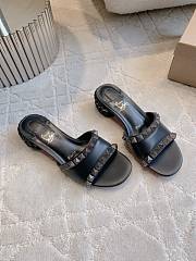 Christian Louboutin Pyramule 30mm Mules Waxed Calf Leather Black  - 3