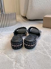 Christian Louboutin Pyramule 30mm Mules Waxed Calf Leather Black  - 2