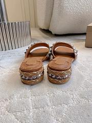 Christian Louboutin Pyramule 30mm Mules Waxed Calf Leather Brown - 6