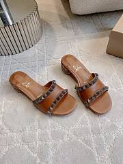 Christian Louboutin Pyramule 30mm Mules Waxed Calf Leather Brown - 3