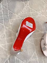 Christian Louboutin Degraqueen 85mm Embellished Mules Satin In Pink - 2