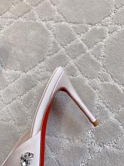 Christian Louboutin Degraqueen 85mm Embellished Mules Satin In Pink - 6