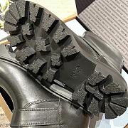 Prada Leather Booties Black Decorated With The Iconic Triangle Logo - 3