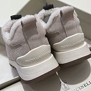 Brunello Cucinelli Suede Runners With Shearling Lining And Precious Detail - 5