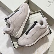 Brunello Cucinelli Suede Runners With Shearling Lining And Precious Detail - 2