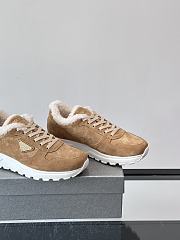 Prada Mink Prax Suede Sneakers Mink - 4