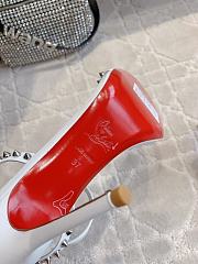 Christian Louboutin So Me 100mm Strappy Sandals Patent Calf Leather And Spikes White - 5