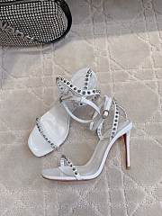 Christian Louboutin So Me 100mm Strappy Sandals Patent Calf Leather And Spikes White - 4