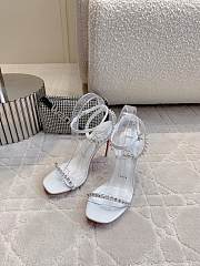 Christian Louboutin So Me 100mm Strappy Sandals Patent Calf Leather And Spikes White - 3