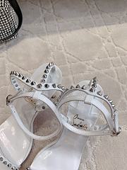 Christian Louboutin So Me 100mm Strappy Sandals Patent Calf Leather And Spikes White - 2