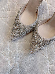 Christian Louboutin Queenissima  80mm Embellished Sole Slingback Pumps Satin In Pink - 6