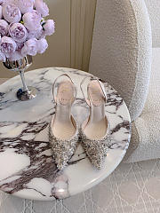 Christian Louboutin Queenissima  80mm Embellished Sole Slingback Pumps Satin In Pink - 2