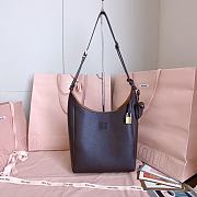 Miumiu Leather Bucket Bag Dark Brown/Papaya 5BE098 - 28x22.5x12cm - 3