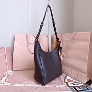 Miumiu Leather Bucket Bag Dark Brown/Papaya 5BE098 - 28x22.5x12cm - 4