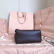 Miumiu Leather Bucket Bag Dark Brown/Papaya 5BE098 - 28x22.5x12cm - 5