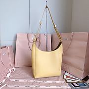 Miumiu Leather Bucket Bag Yellow/Olive 5BE098 - 28x22.5x12cm - 6