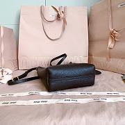 Miumiu Leather Bucket Bag Dark Brown/Papaya 5BE099 - 18x16x7cm - 2
