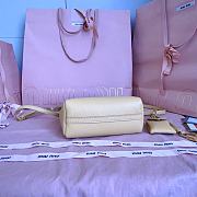 Miumiu Leather Bucket Bag Dark Yellow/Olive 5BE099 - 18x16x7cm - 3