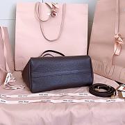 Miumiu Leather Handbag Dark Brown/Papaya 5BA304 - 25.5x20x13cm - 2