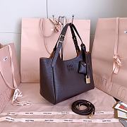 Miumiu Leather Handbag Dark Brown/Papaya 5BA304 - 25.5x20x13cm - 3