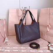 Miumiu Leather Handbag Dark Brown/Papaya 5BA304 - 25.5x20x13cm - 4