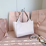Miumiu Leather Handbag Light Pink/Olive 5BA304 - 25.5x20x13cm - 5
