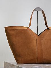 YSL Y Tote In Suede Dark Caramel Cognac - 37x32x27-22cm - 5