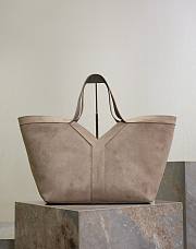 YSL Y Tote In Suede Beige - 37x32x27-22cm - 1