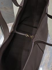 YSL Y Tote In Leather Dark Brown - 37x32x27-22cm - 2