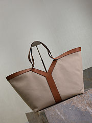YSL Y Tote In Canvas And Leather - 37x32x7-22cm - 5