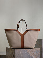 YSL Y Tote In Canvas And Leather - 37x32x7-22cm - 6