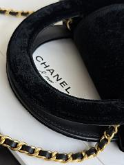 Chanel 23 Black Velvet Kelly Bag - 13x19x7cm - 6