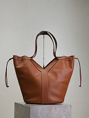YSL Y Large Hobo in Leather Brown - 35x25x15cm - 1